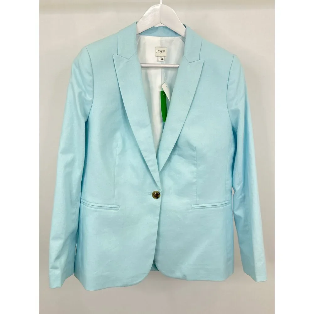 J. CREW Size 10 Blue Women Blazer